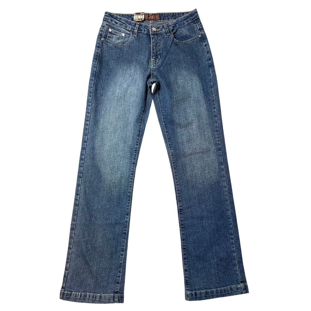 VTG Y2K BQB Women's Blue Denim Jeans Size 11 Regular‎ Waist 28 Inseam 30 In NWOT
